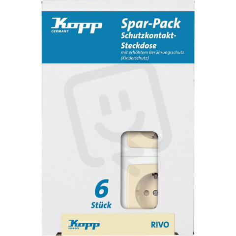 945101059 Profi-Pack: 6 Earthed socket o