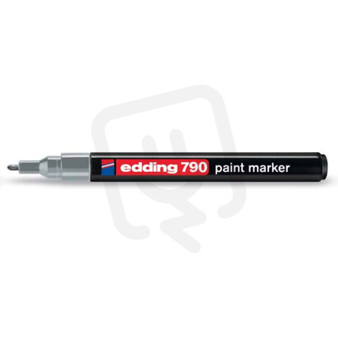 Permanentní pero, lakový popisovač s kulatým hrotem 2-4mm EDDING 790 stříbrná