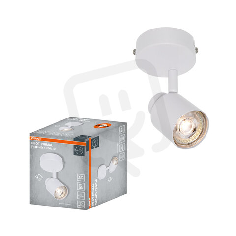 LED SPOT PRIMAL WHITE 1XGU10 ROUND WHITE OSRAM 4099854587429