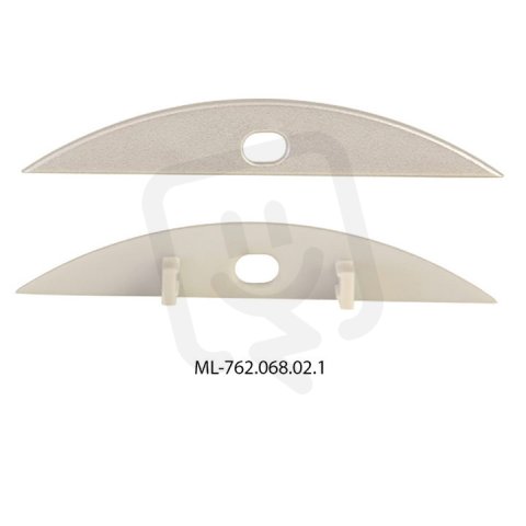 Koncovka pro BH s otvorem, stříbrná barva, 1 ks MCLED ML-762.068.02.1