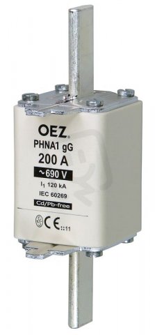 PHNA1 63A gG Pojistková vložka AC690V/DC440V vel.1 OEZ:40451