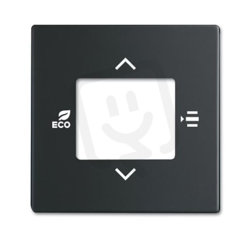 ABB KNX Kryt pro termostat prostorový mechová černá 6109/03-885-500