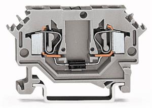 Svorka pro moduly 2 vodiče s diodou 1N4007 šedá 4mm2 Wago 281-603/281-411
