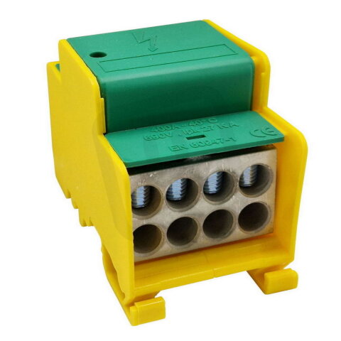 Distribuční blok DTB 2x120/8x35 žluto-zelený ELEKTRO BEČOV UB2120BK24