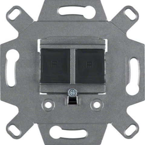 Datová zásuvka, 2x RJ 45, 8/8 pólová, FTP, Cat. 6A iso BERKER 4588