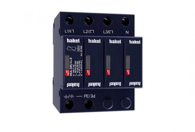 Svodič rázového přepětí HSA-385/4+0 SPD typ 2+3 HAKEL 24562