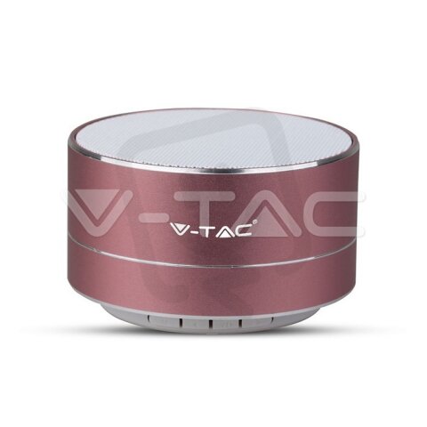 Metal Bluetooth Speaker With Mic & TF Card Slot 400mah Battery Rose Gold VT-6133