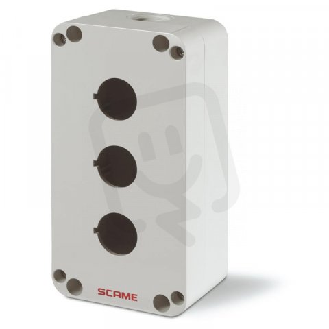 SCAME 590.PR03K Prázdná krabice pro tlačítkové ovladače TOP22 - 3 otvory