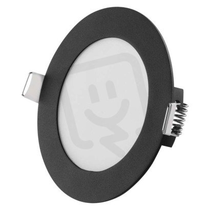 LED vestavné svítidlo NEXXO, kruhové, černé, 7W, se změnou CCT EMOS ZD1323