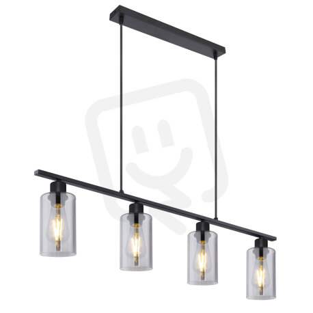 Závěsné svítidlo HADERA černá 4xE27, max. 60W 230V GLOBO 15465-4H