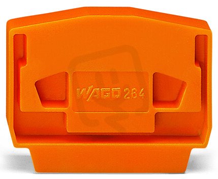 Koncová bočnice a separátor Tloušťka 4mm oranžová WAGO 264-369