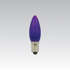 Svíčková barevná žárovka AE 23V 3W E10 C13 vánoční fialová NBB 374014000