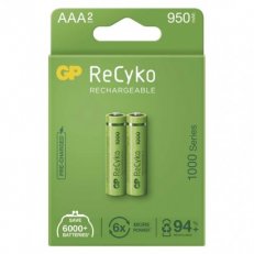 GP nabíjecí baterie ReCyko 1000 AAA (HR03) 2PP /1032122100/ GP BATTERIES B2111