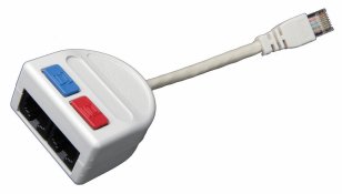 Solarix 13206440 T-MOD 3-U4 Rozdvojka počítač (10BaseT)/telefon 2 x RJ45
