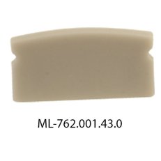 McLED ML-762.001.43.0 Koncovka bez otvoru pro PQ, šedá barva, 1 ks