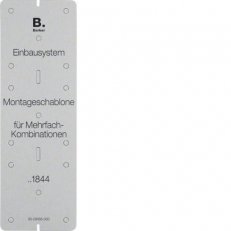 Berker 91844 Šablona, montážní, karton, Integro přístroje, šedá