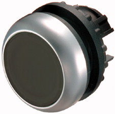 Eaton M22-D-S Ovládací hlavice, zapuštěné tlačítko, bez aret,kroužek titan,černá