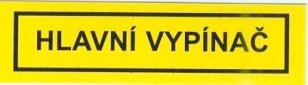 Značení č.16 Hlavní vypínač (malý)