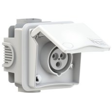 PCE 883-6v zásuvka pod omítku designová, 3P, 16A/230V, bílá, IP 44