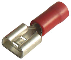 OPP 1,5-68 Objímka plochá poloizolovaná,průřez 0,5-1,5mm2/6,3x0,8mm PVC(RF-F608)