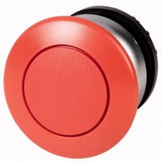 Eaton M22-DP-R Tlačítko hřibové, bez aret, titan, štítek červená, hřib červená