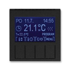 Termostat pokojový programovatelný 3292H-A10301 63 onyx/kouřová černá Levit ABB