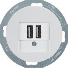 Zásuvka, nabíjecí konektor 2x USB, 230 V