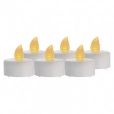 LED dekorace - čajová svíčka bílá, CR2032, vnitřní, vintage