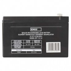 Olověný akumulátor 12V 7,2Ah faston 4,7mm B9654 Emos