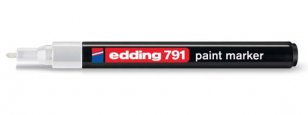 EDDING 791 bílá Permanentní pero s kulatým hrotem 1-2mm/barva bílá(EDDING 751)