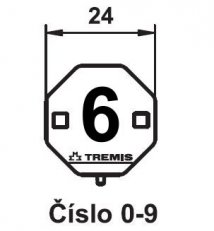 Štítek označení svodu č. 6 plast Tremis VS025