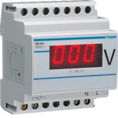 Hager SM501 Voltmetr digitální 0 - 500V