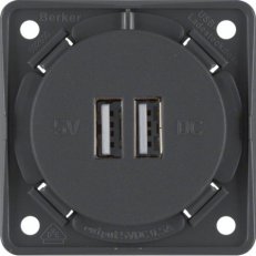 Zásuvka, nabíjecí konektor 2x USB, 230 V