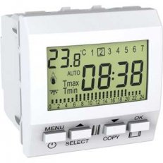 Schneider Termostat týdenní programovatelný s podlahovým čidlem,polar