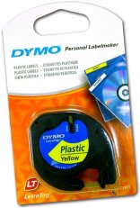 S0721570 59423 DYMO páska LETRA TAG samolepicí plastová šíře 12mm,návin 4m,žlutá