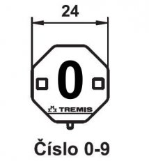 Štítek označení svodu č. 0 plast Tremis VS045