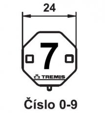 Štítek označení svodu č. 7 plast Tremis VS030