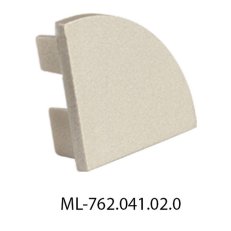 McLED ML-762.041.02.0 Koncovka pro RS bez otvoru, stříbrná barva, 1 ks