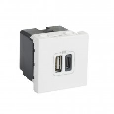 MOSAIC MOSN 2XUSB-A+C NABÍJEČKA 3A 2M Legrand 077592