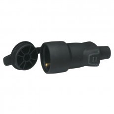 Legrand 050447 ZÁS. GUMOVÁ 2P+T ČERNÁ, VÍČKO