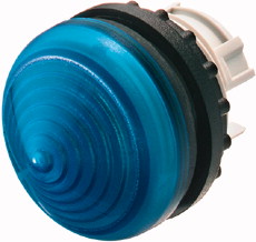 Eaton M22-LH-B Signálka, zvýšená s přesahem, IP67, kroužek titan, modrá