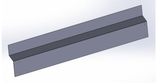 Hliníkový zadní krycí plech JIH pro délku panelu 2160 mm