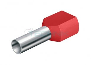 DD 1,5-8 rudá Dutinka dvojitá,průřez 2x1,5mm2/délka 8mm,dle DIN46228,barva rudá