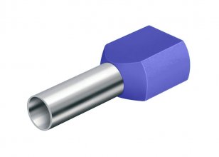 DD 2,5-10 modrá Dutinka dvojitá,průřez 2x2,5mm2/délka 10mm,dle DIN46228