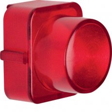Berker 1222 Kryt, pro tlačítko a žárovku E10, 1930/Glas, červená transp.