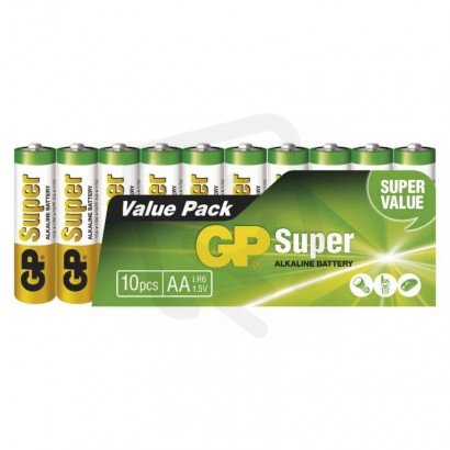 Alkalická baterie GP SUPER LR6 10SH Emos B1320G