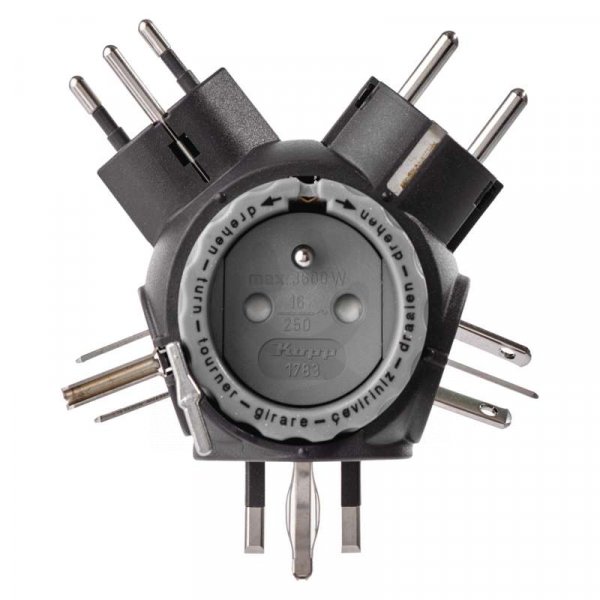 Cestovní adaptér ČERNÝ P0053 Emos